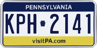 PA license plate KPH2141