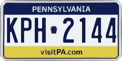 PA license plate KPH2144