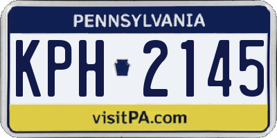 PA license plate KPH2145