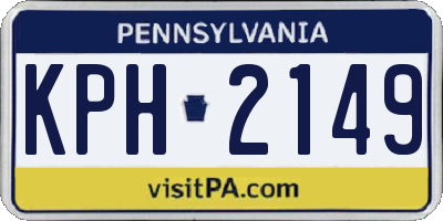 PA license plate KPH2149