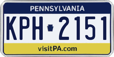 PA license plate KPH2151