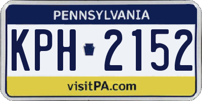 PA license plate KPH2152