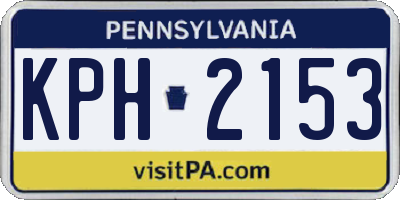 PA license plate KPH2153
