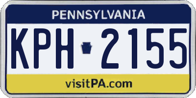 PA license plate KPH2155