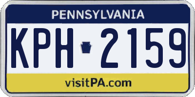 PA license plate KPH2159