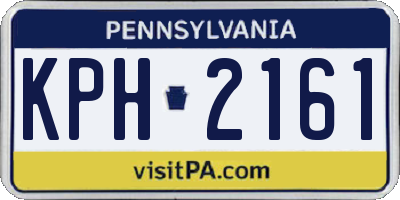 PA license plate KPH2161
