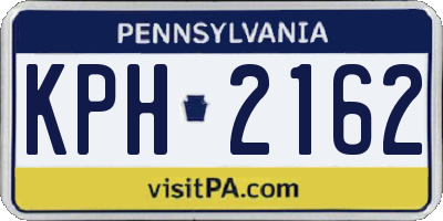 PA license plate KPH2162