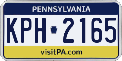 PA license plate KPH2165