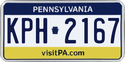 PA license plate KPH2167