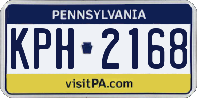 PA license plate KPH2168