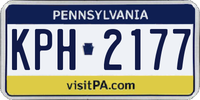 PA license plate KPH2177