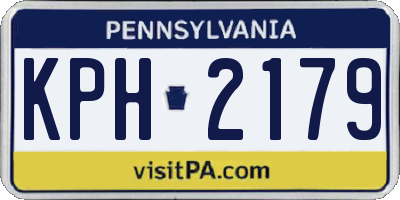 PA license plate KPH2179