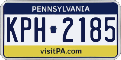 PA license plate KPH2185