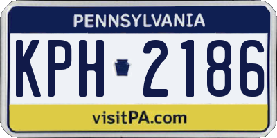 PA license plate KPH2186