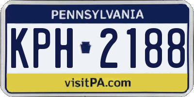 PA license plate KPH2188