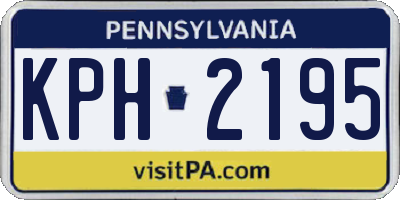 PA license plate KPH2195