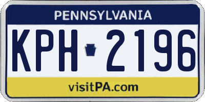 PA license plate KPH2196