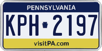 PA license plate KPH2197