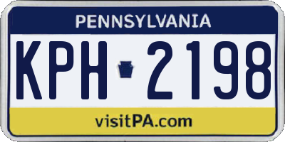 PA license plate KPH2198