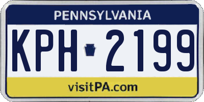 PA license plate KPH2199