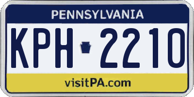 PA license plate KPH2210