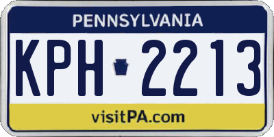 PA license plate KPH2213
