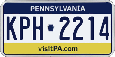 PA license plate KPH2214