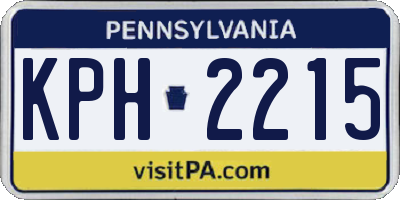 PA license plate KPH2215