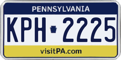 PA license plate KPH2225