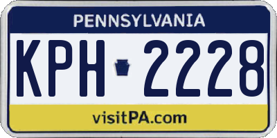PA license plate KPH2228