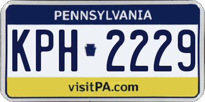 PA license plate KPH2229