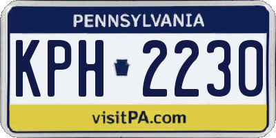 PA license plate KPH2230