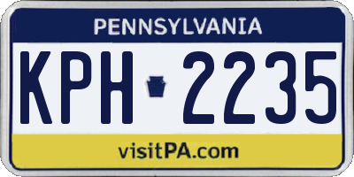PA license plate KPH2235
