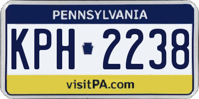 PA license plate KPH2238