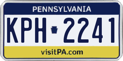 PA license plate KPH2241
