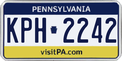 PA license plate KPH2242