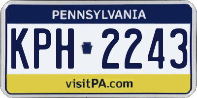PA license plate KPH2243