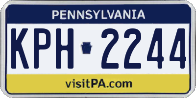 PA license plate KPH2244