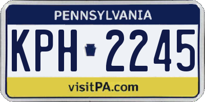 PA license plate KPH2245