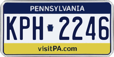 PA license plate KPH2246