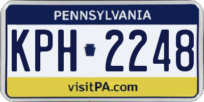 PA license plate KPH2248