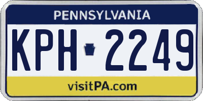 PA license plate KPH2249