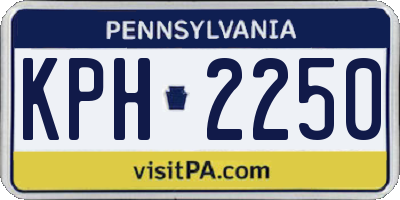 PA license plate KPH2250