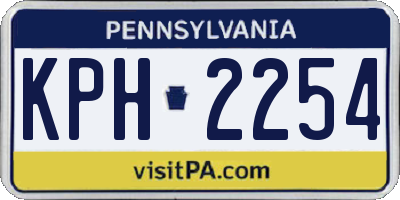 PA license plate KPH2254