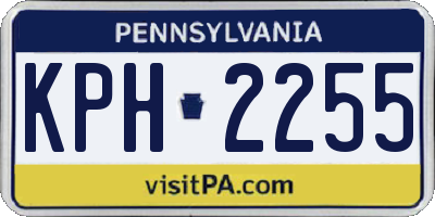 PA license plate KPH2255