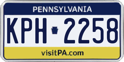 PA license plate KPH2258