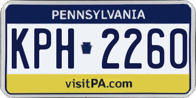 PA license plate KPH2260