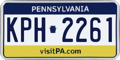 PA license plate KPH2261