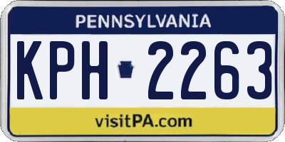PA license plate KPH2263