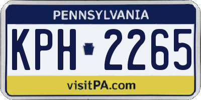 PA license plate KPH2265